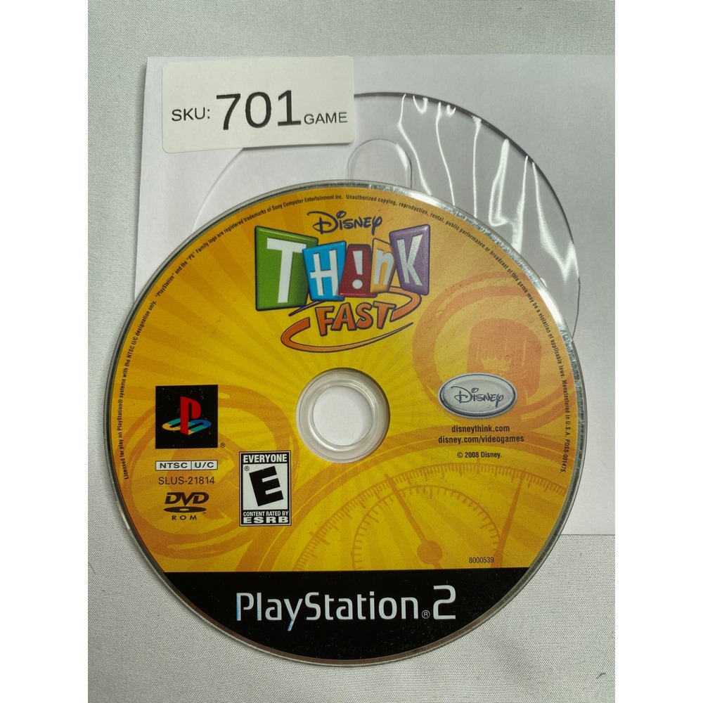 Disney TH!NK Fast Sony PlayStation 2